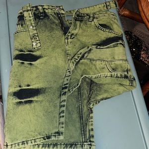 Jean skirt [GREEN]
